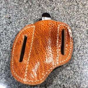 Ostrich leg holster and trapper